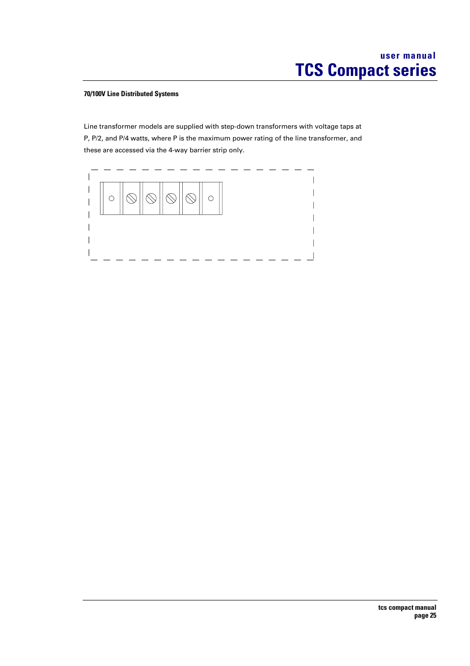 Tcs compact series, User manual | Turbosound TCS COMPACT SERIES User Manual | Page 25 / 41