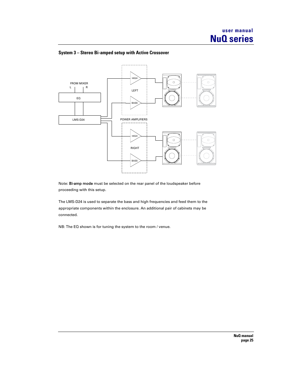 Nuq series, User manual | Turbosound NuQ SERIES User Manual | Page 25 / 50