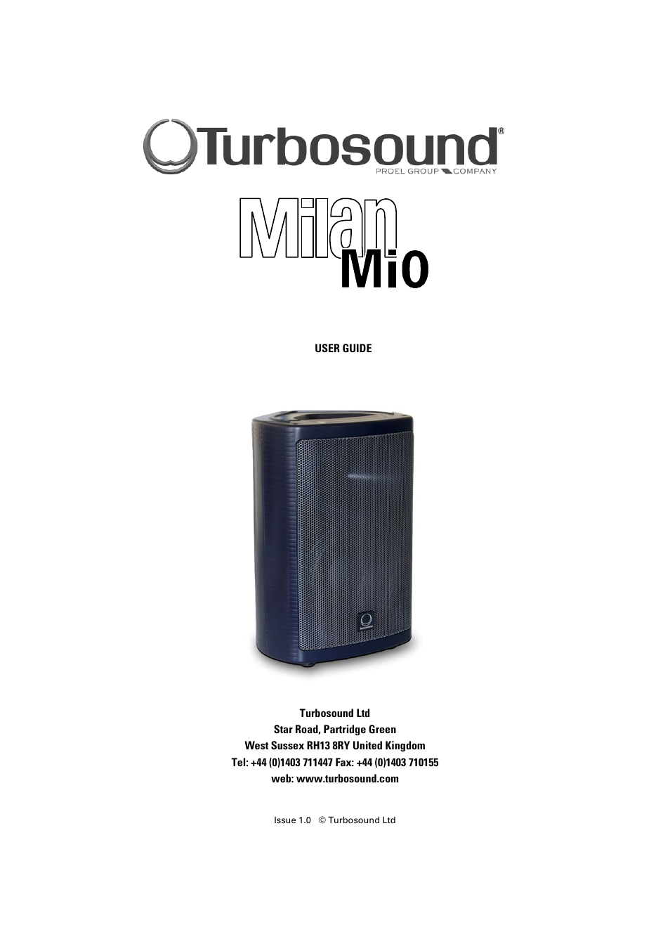 Turbosound Milan Mi0 User Manual | 26 pages