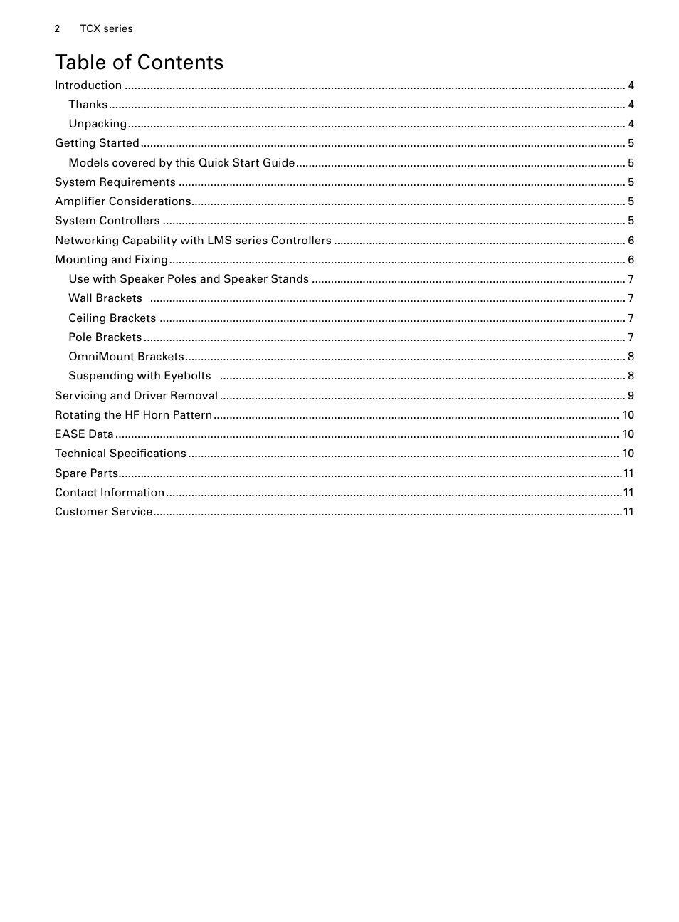 Turbosound TCX-12 User Manual | Page 2 / 12