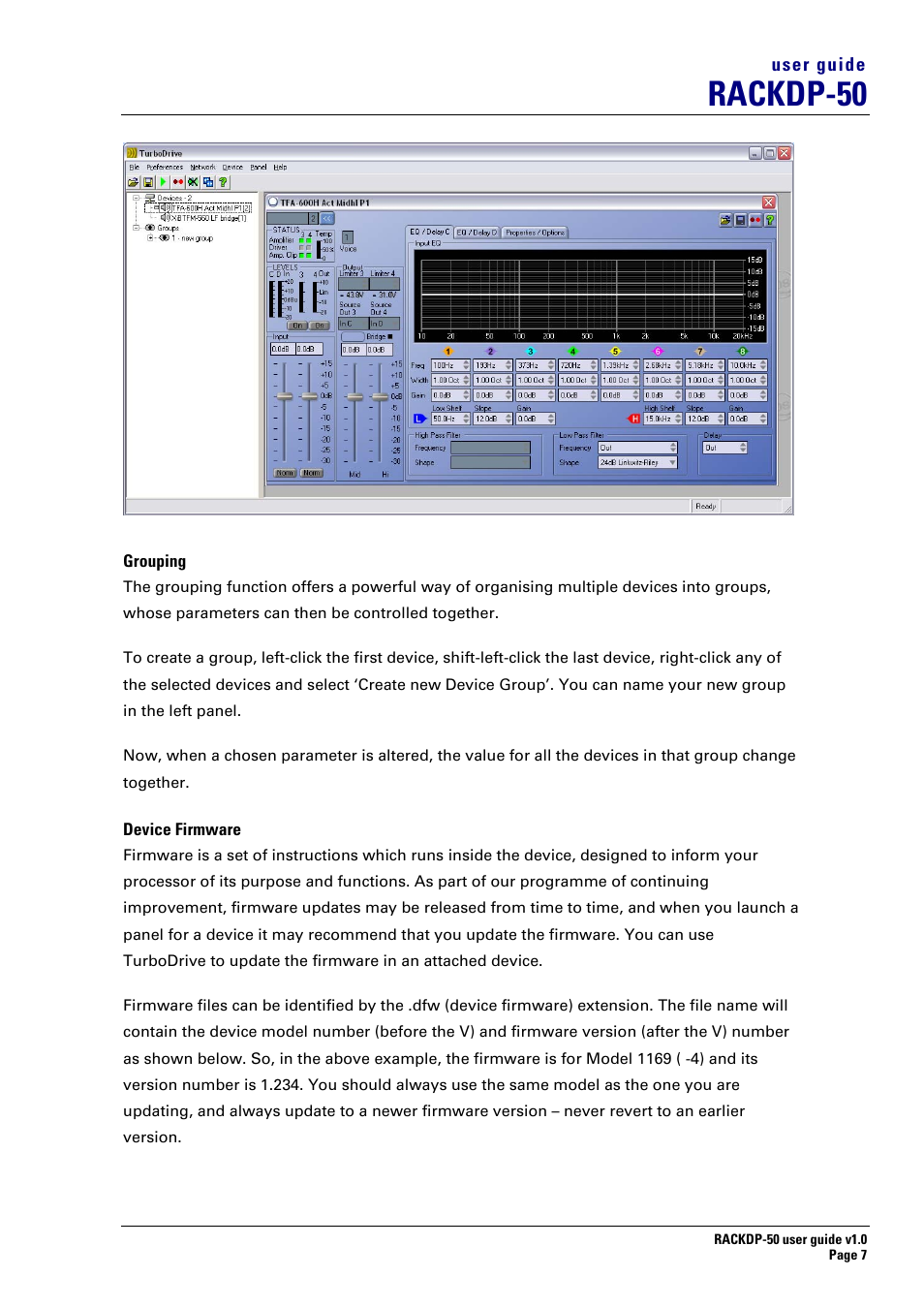 Rackdp-50 | Turbosound RACKDP-50 User Manual | Page 7 / 8