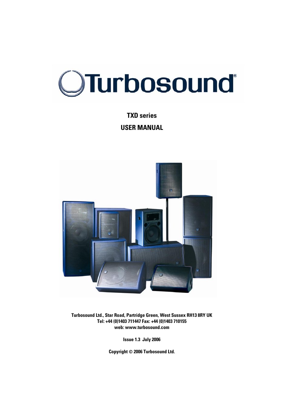 Turbosound TXD series User Manual | 32 pages