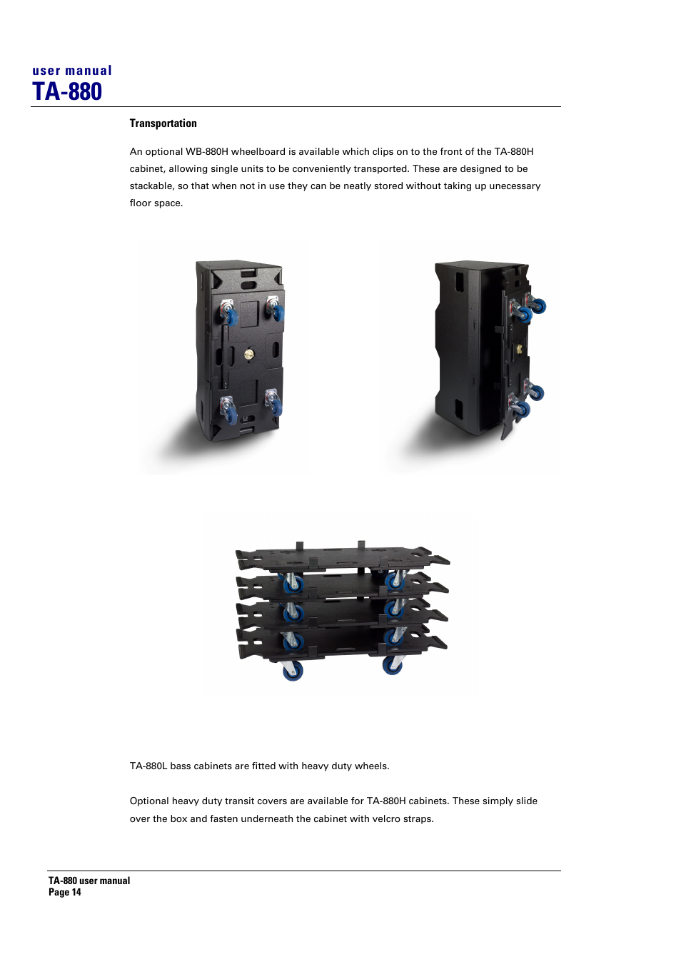 Ta-880 | Turbosound ASPECT TA-880 User Manual | Page 14 / 86
