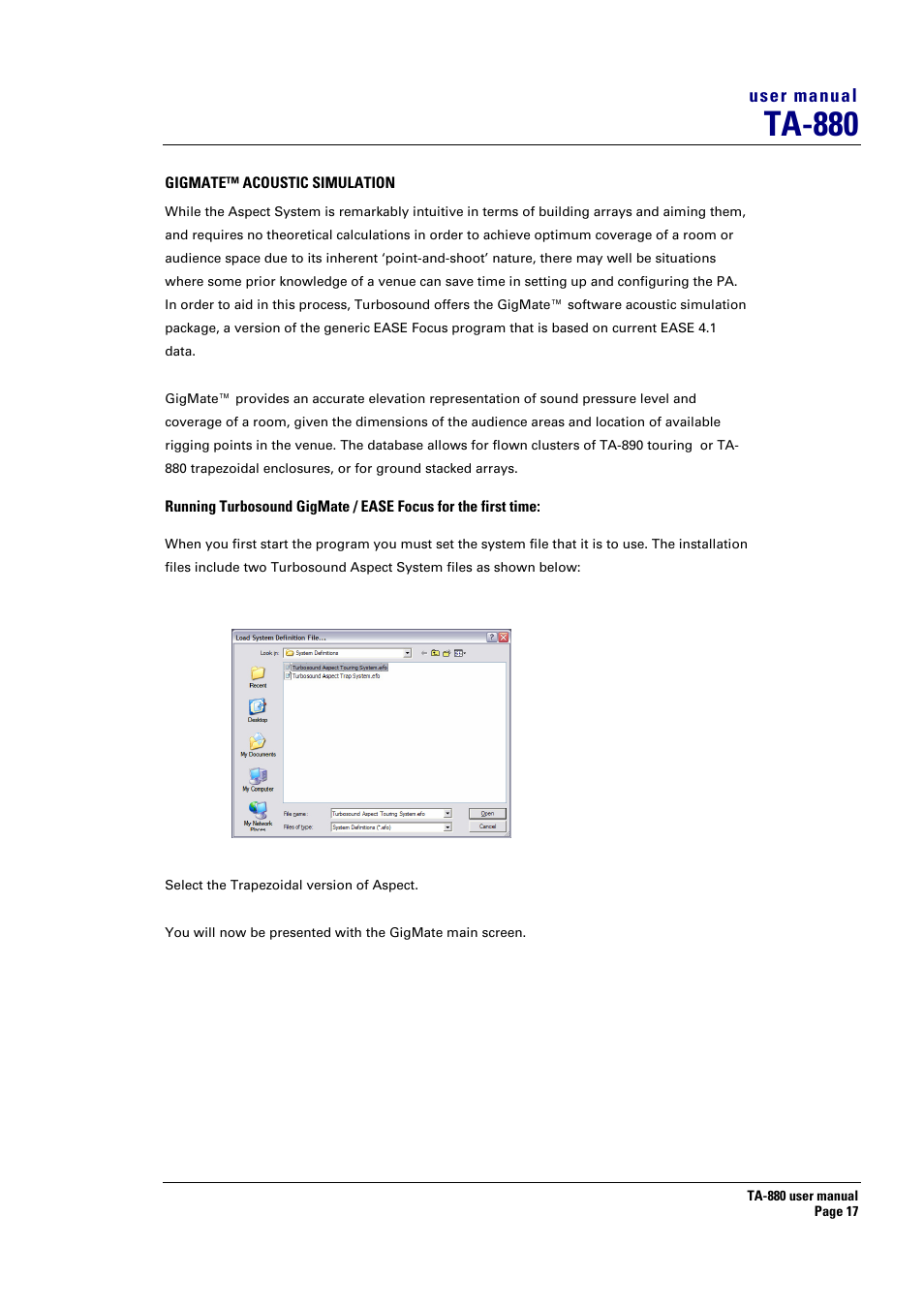 Ta-880 | Turbosound ASPECT TA-880 User Manual | Page 17 / 86