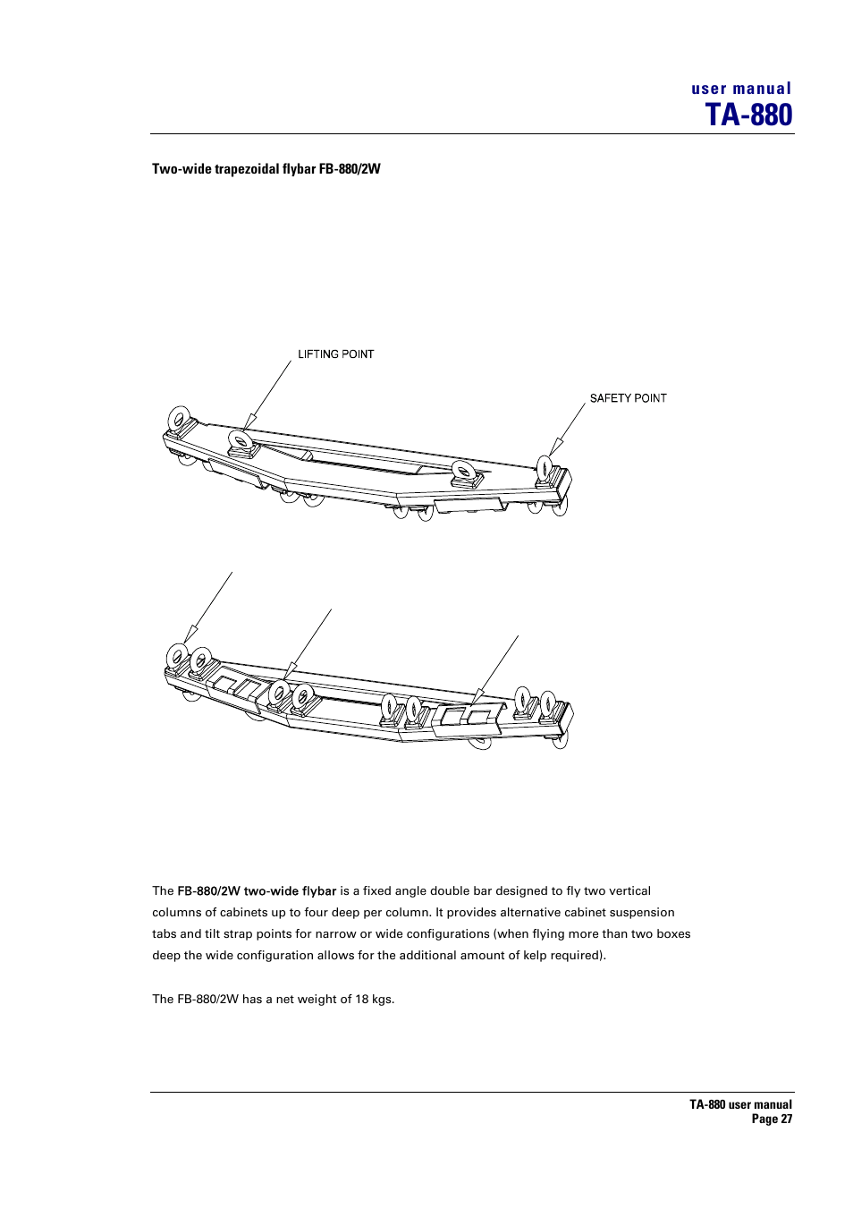 Ta-880, Topview bottom view | Turbosound ASPECT TA-880 User Manual | Page 27 / 86