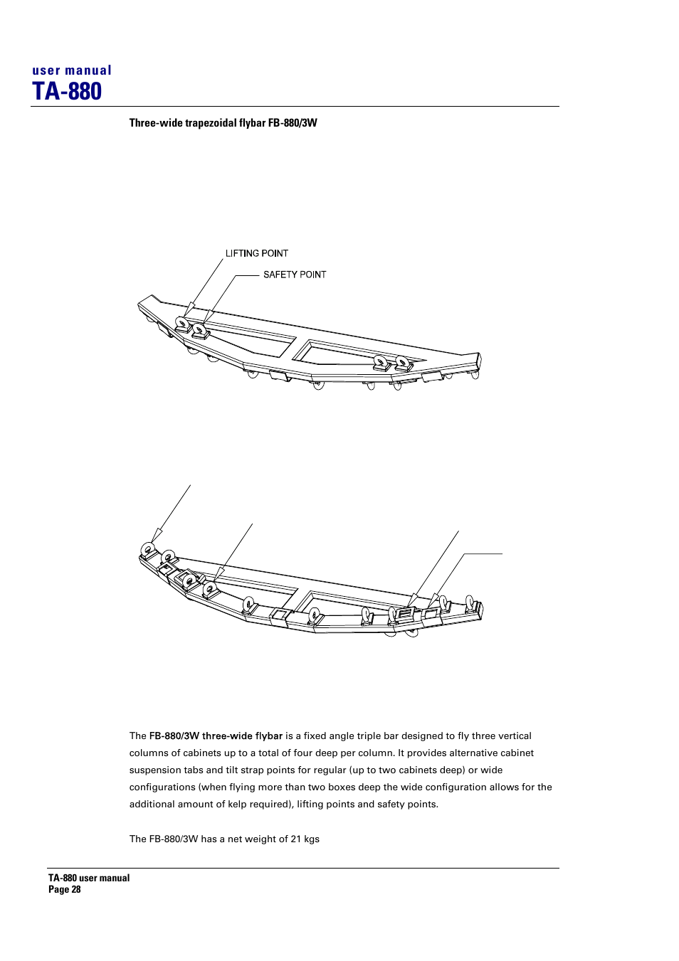 Ta-880, Topview bottom view | Turbosound ASPECT TA-880 User Manual | Page 28 / 86