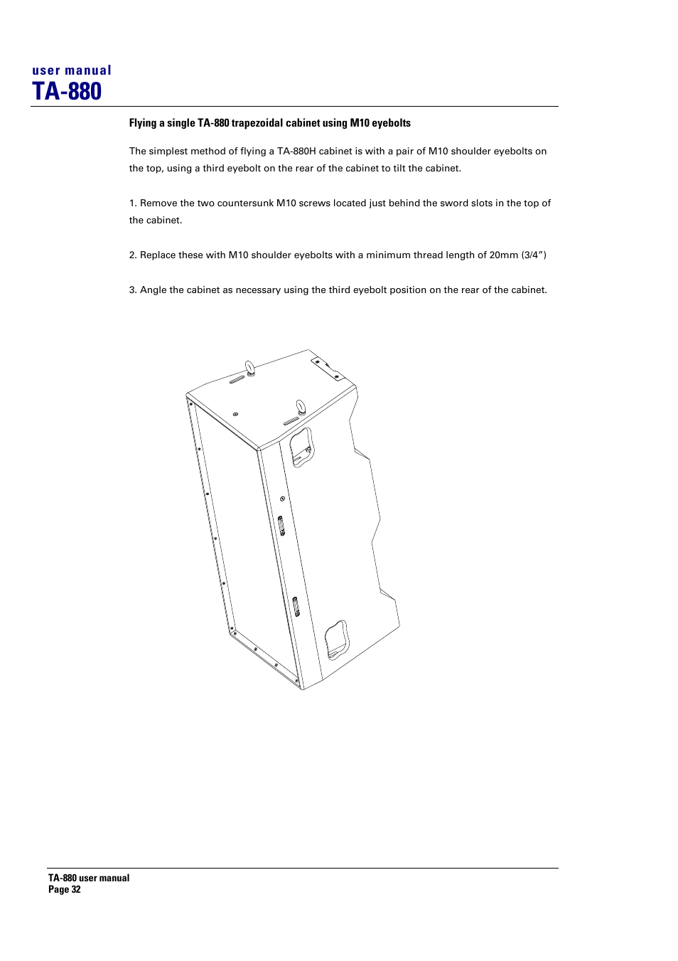 Ta-880 | Turbosound ASPECT TA-880 User Manual | Page 32 / 86