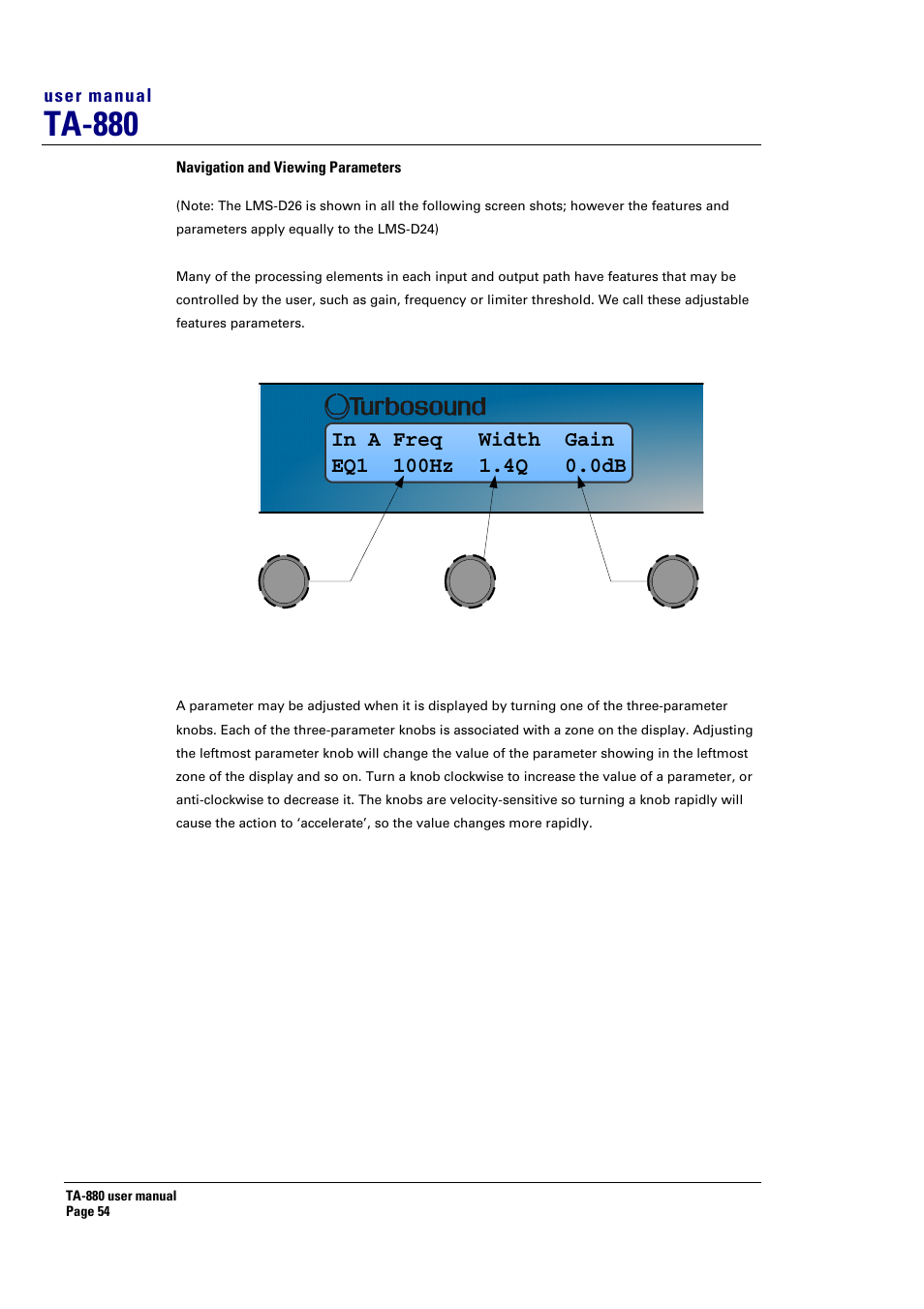 Ta-880 | Turbosound ASPECT TA-880 User Manual | Page 54 / 86