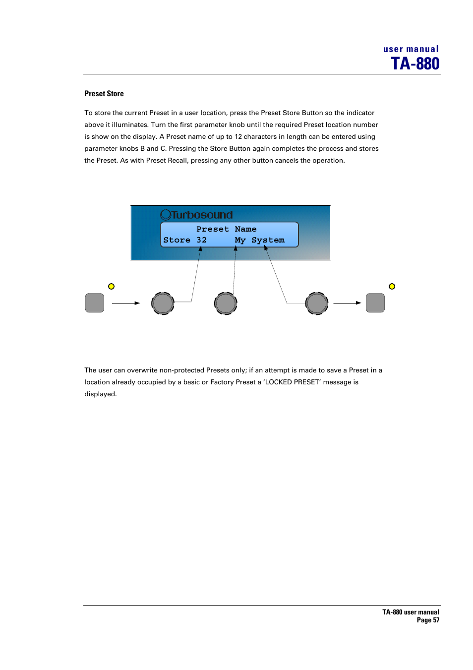 Ta-880, User manual | Turbosound ASPECT TA-880 User Manual | Page 57 / 86