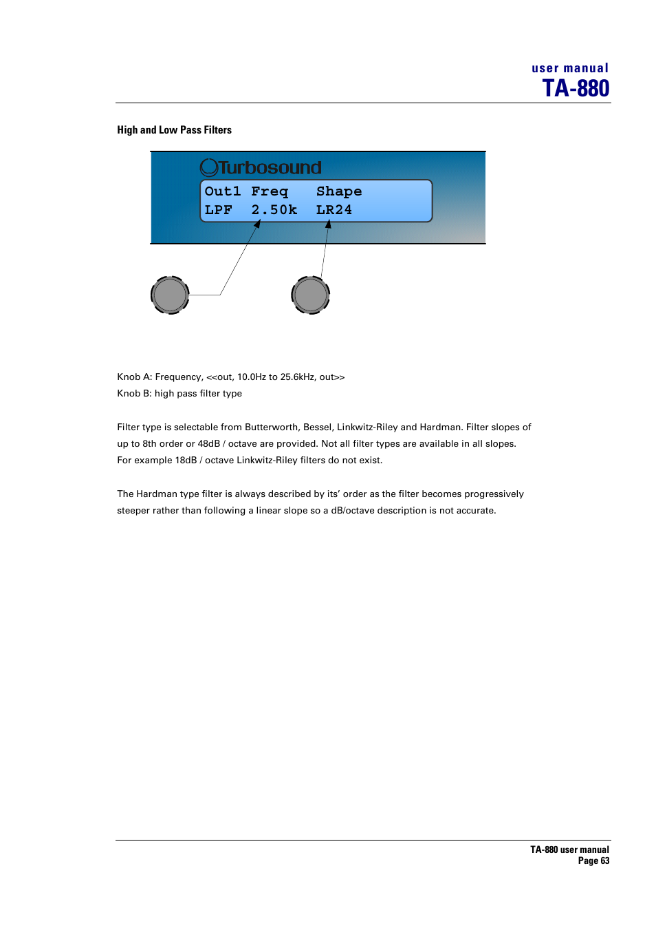 Ta-880 | Turbosound ASPECT TA-880 User Manual | Page 63 / 86