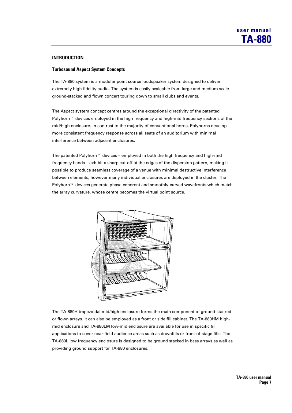 Ta-880 | Turbosound ASPECT TA-880 User Manual | Page 7 / 86