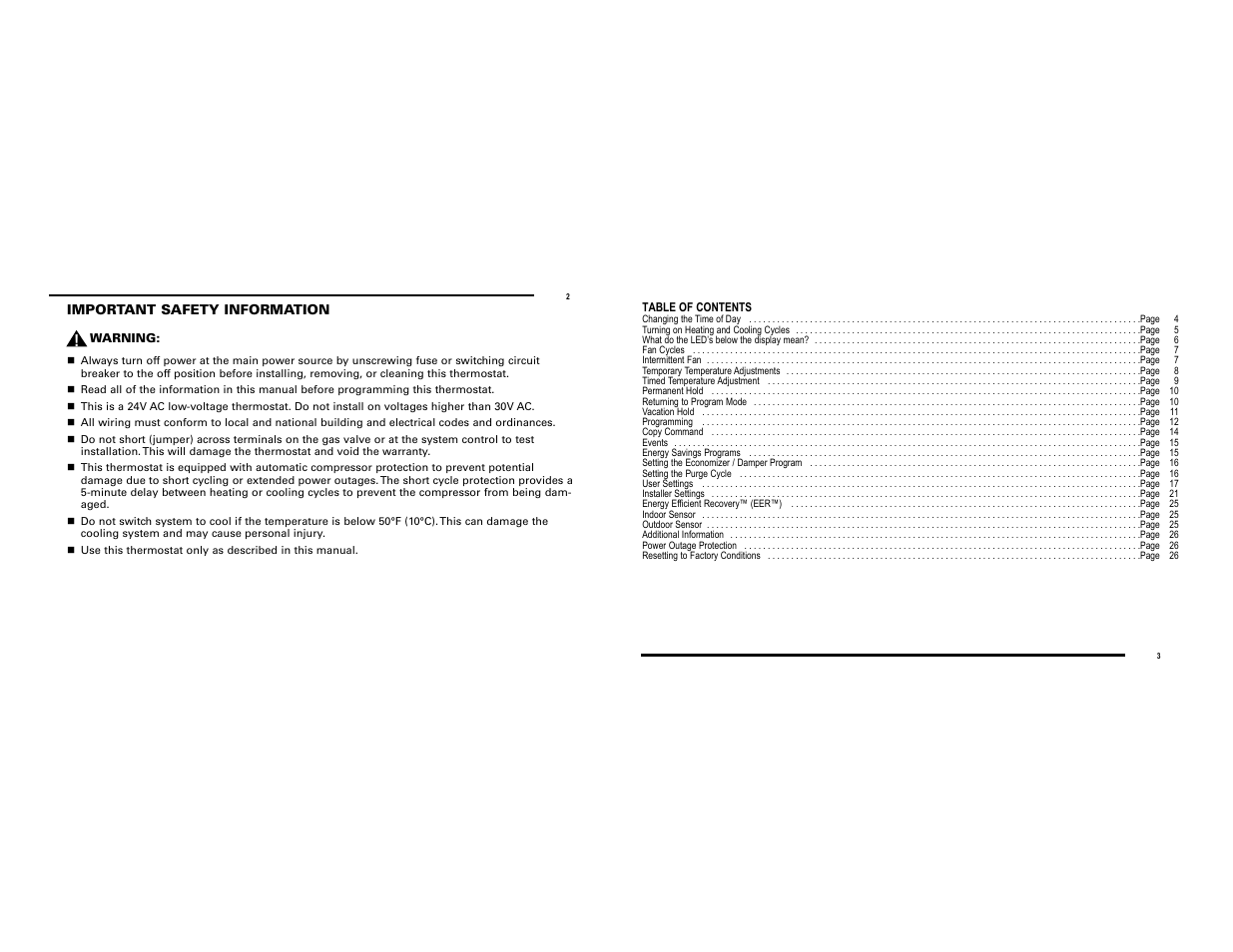 Thermo-Serv 9901i User Manual | Page 2 / 15