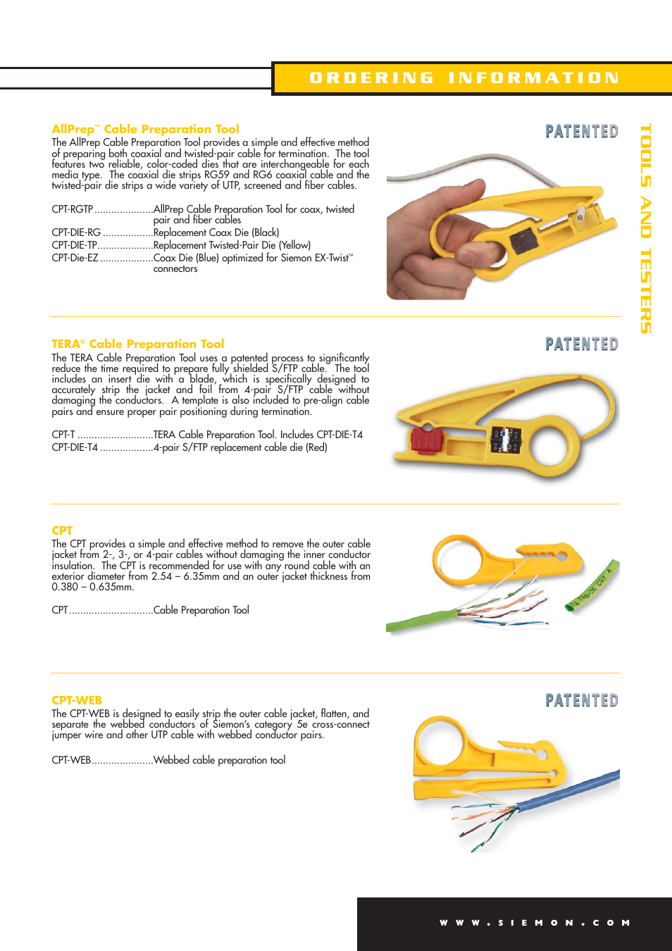 Tools and testers | The Siemon Company Multi-Pair Termination Tool S210 User Manual | Page 3 / 4