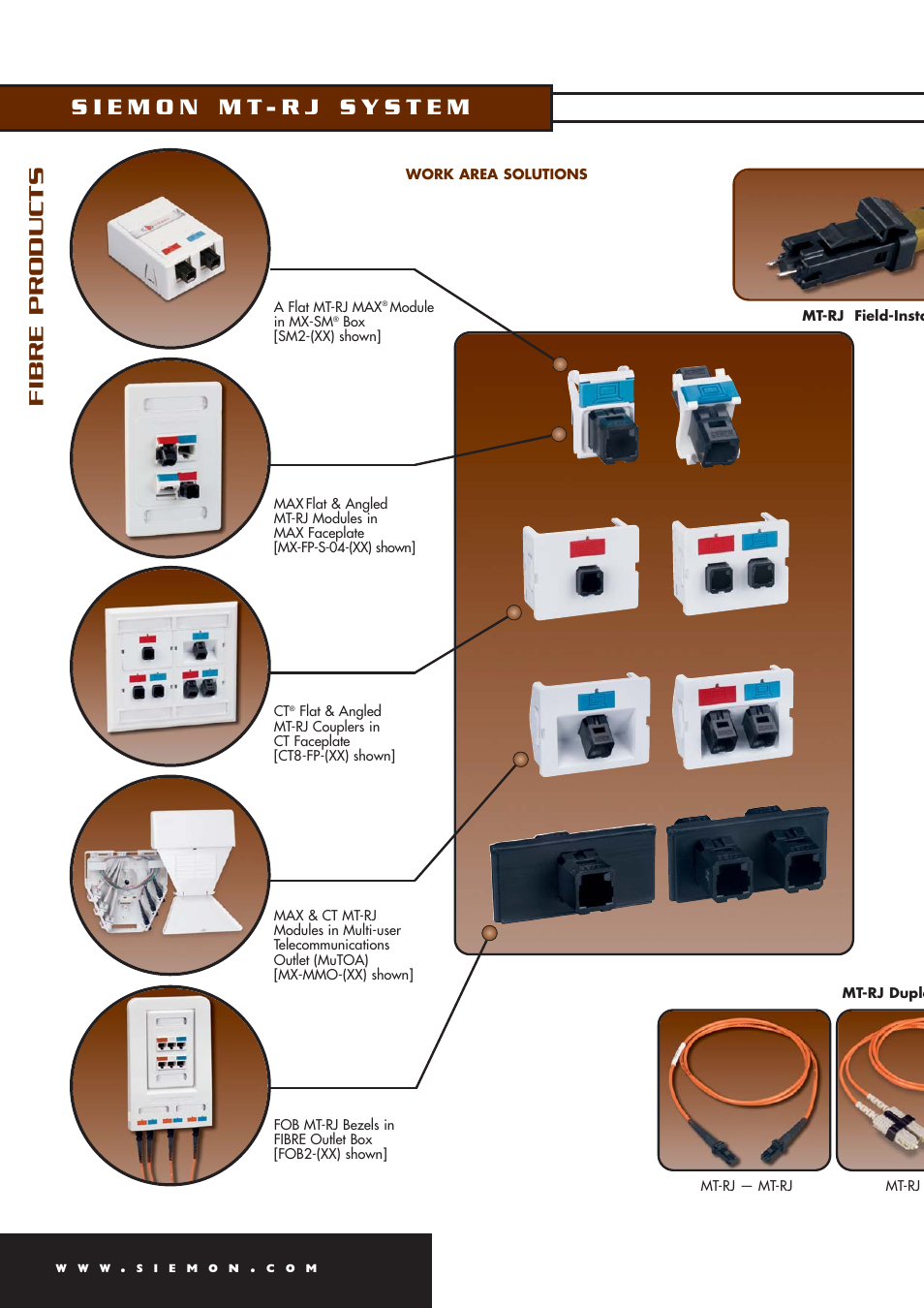 Fibre products | The Siemon Company MT-RJ User Manual | Page 2 / 4