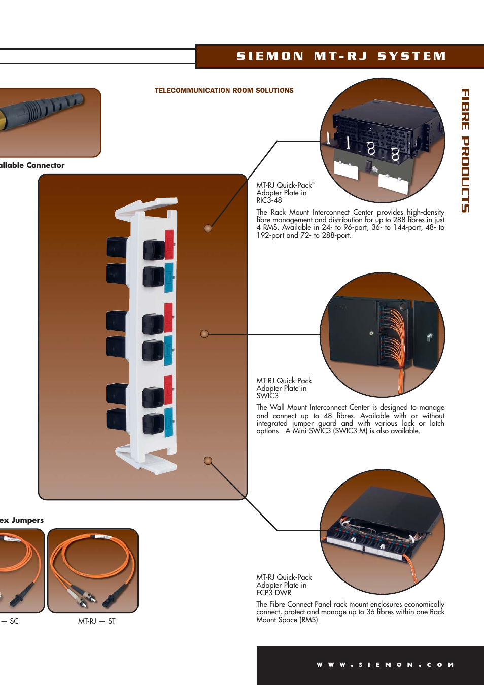 Fibre products | The Siemon Company MT-RJ User Manual | Page 3 / 4