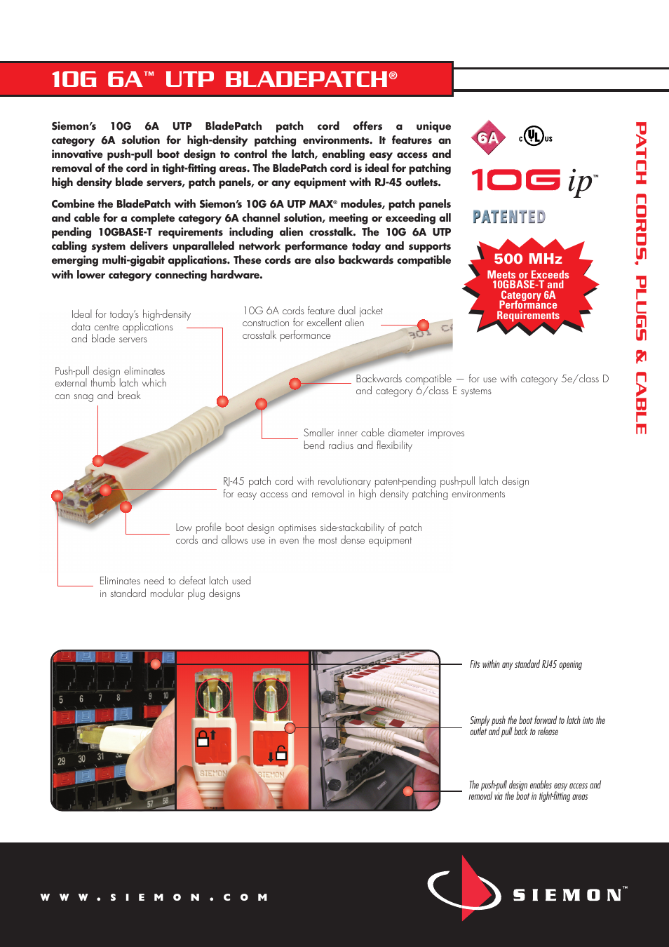 The Siemon Company 10G 6A User Manual | 2 pages