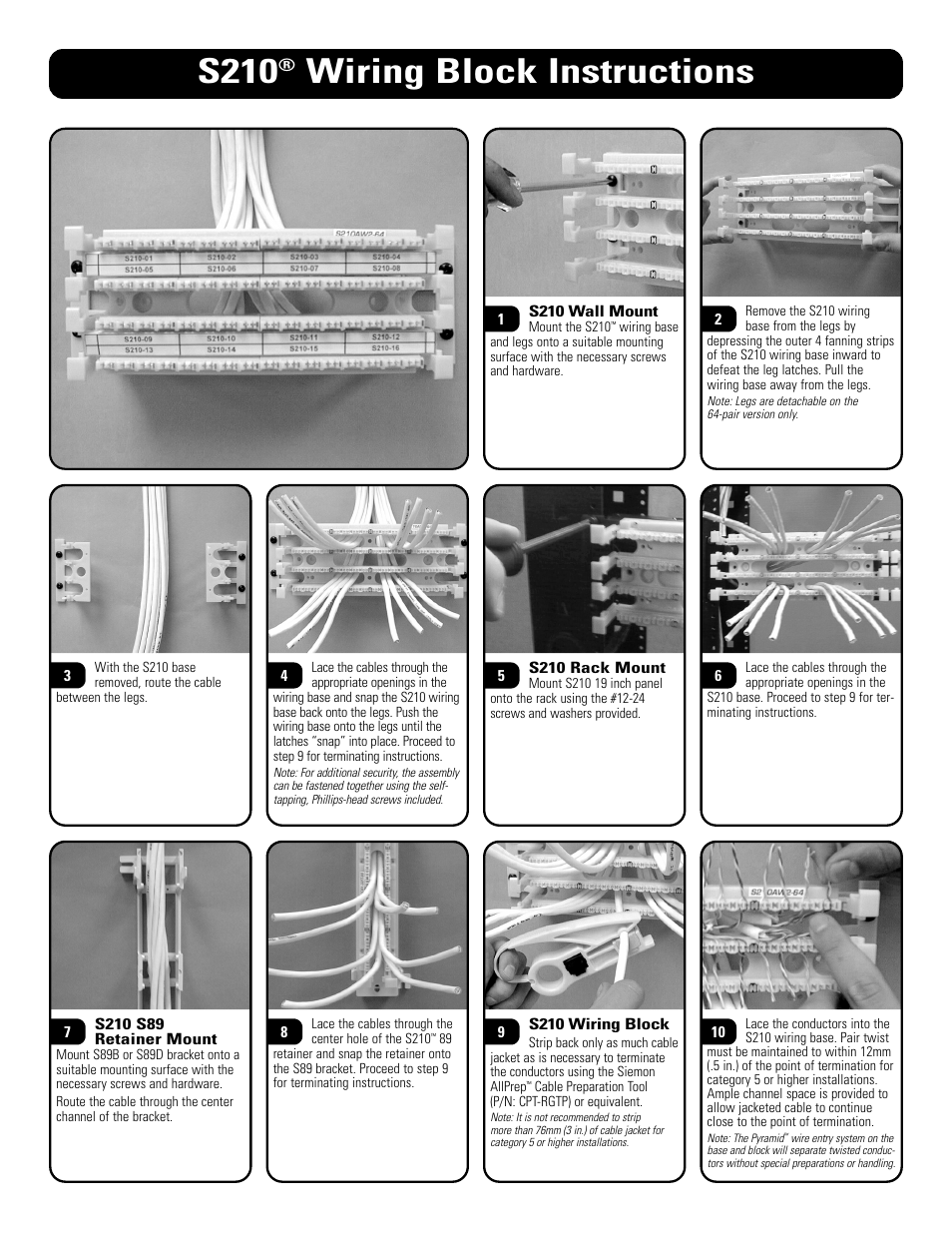 The Siemon Company S210 User Manual | 2 pages