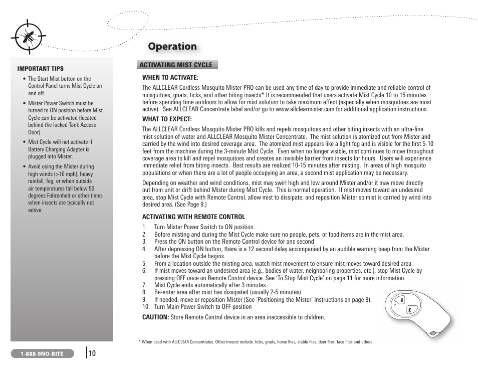 Terminix ALLCLEAR Mister Pro User Manual | 1 page
