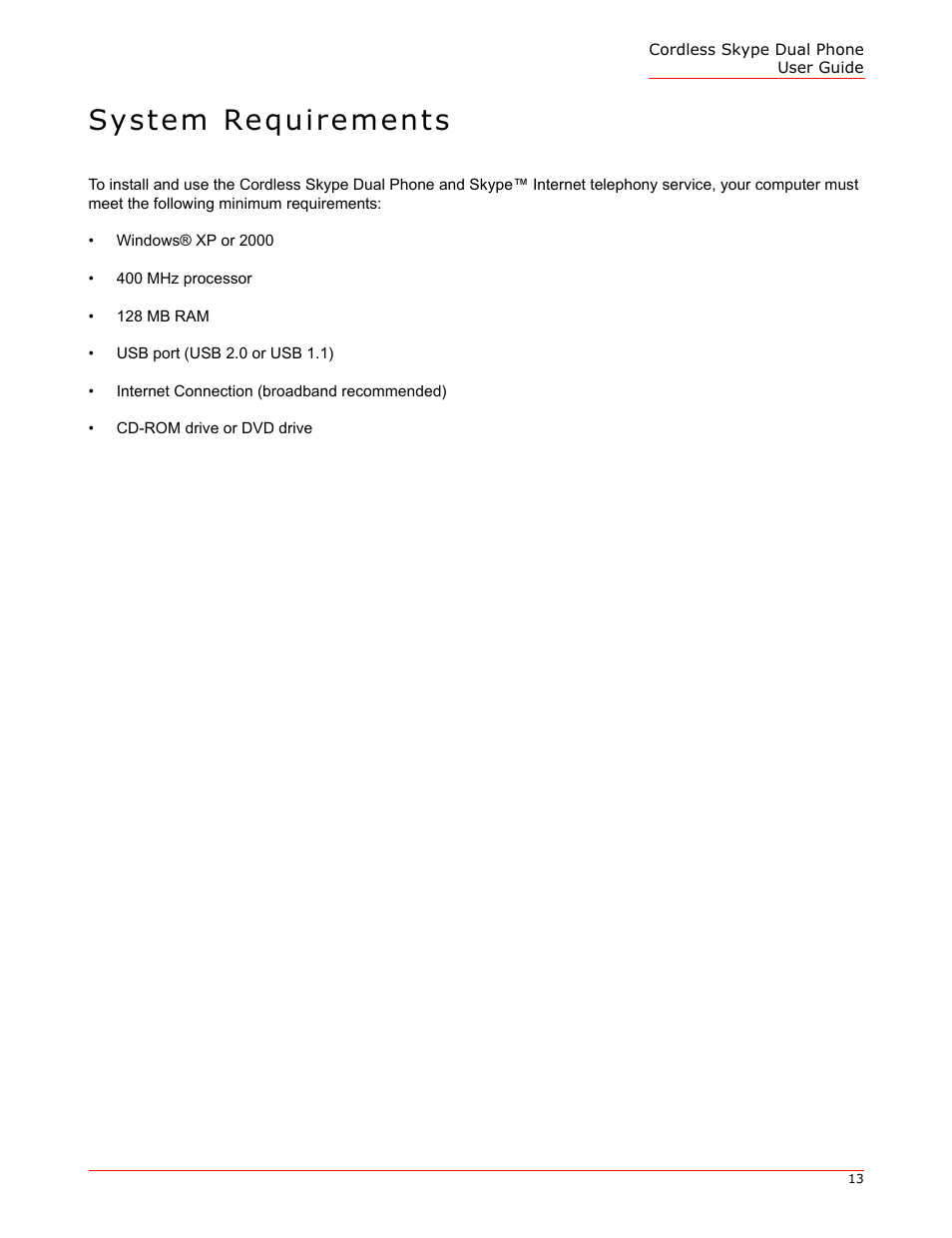 System requirements | USRobotics 9630 User Manual | Page 13 / 70