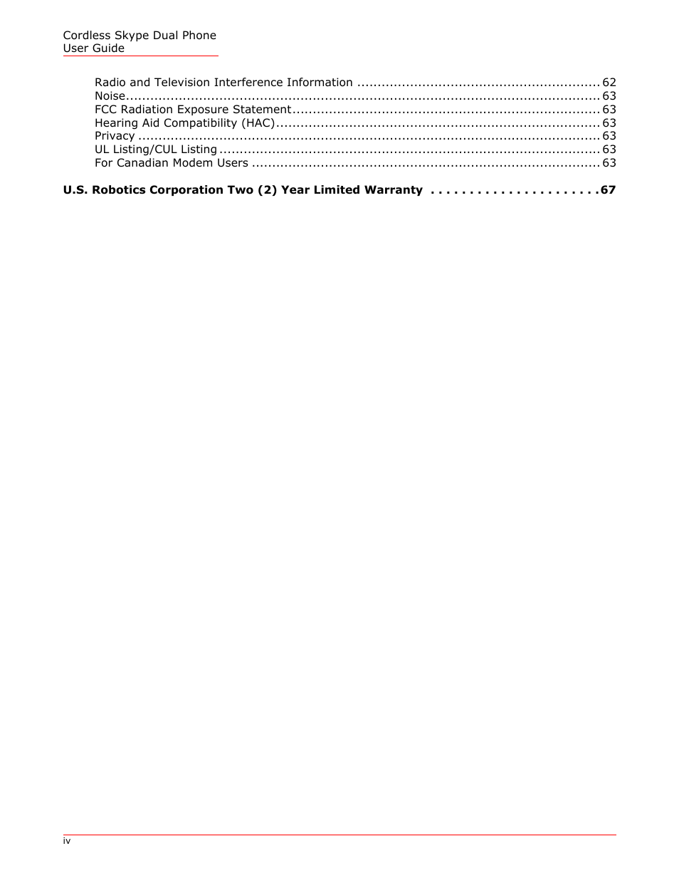 USRobotics 9630 User Manual | Page 4 / 70