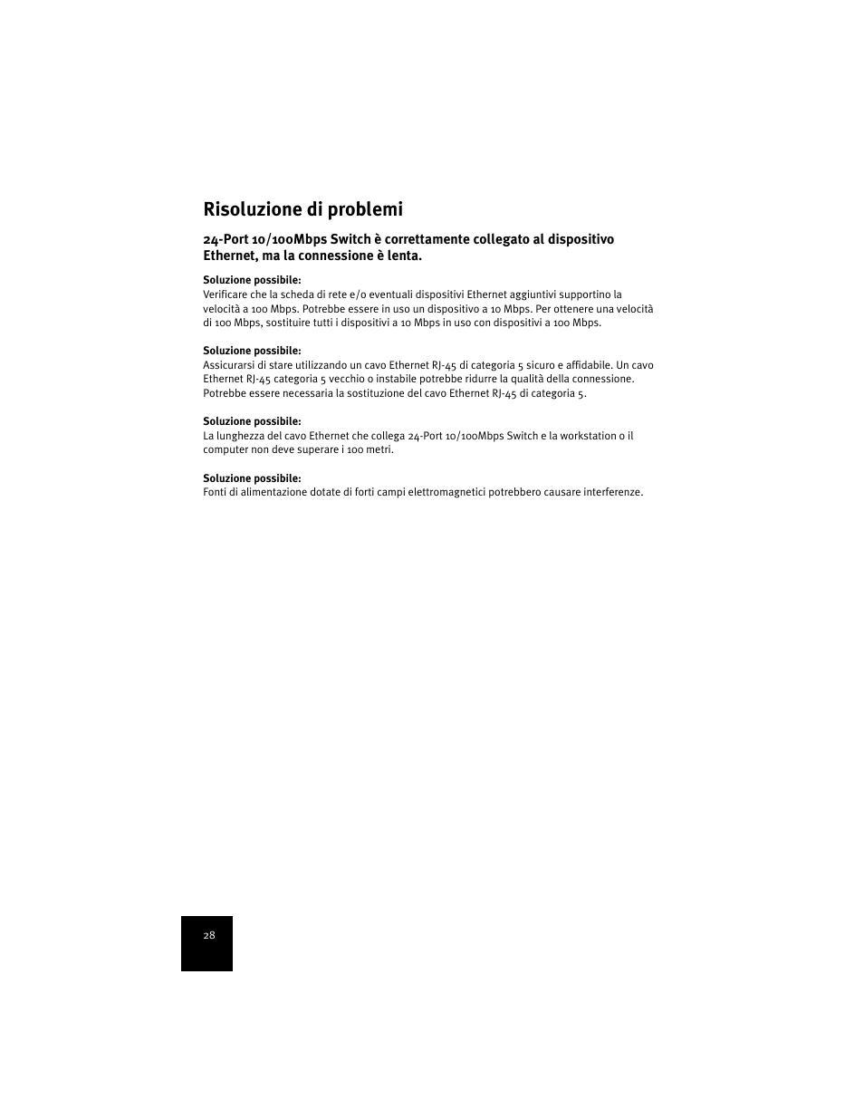 Risoluzione di problemi | USRobotics 7924C User Manual | Page 32 / 88