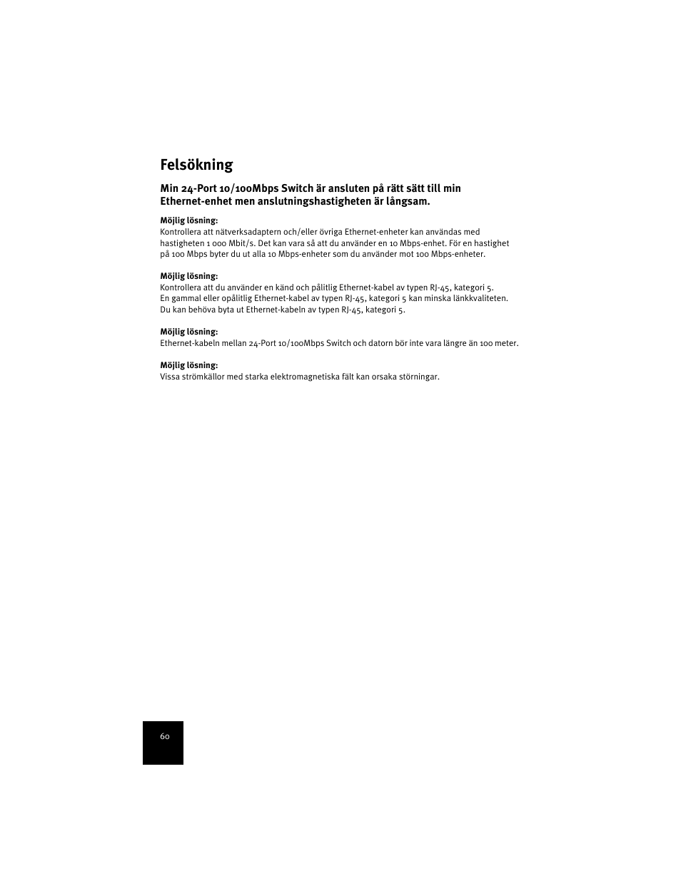 Felsökning | USRobotics 7924C User Manual | Page 64 / 88