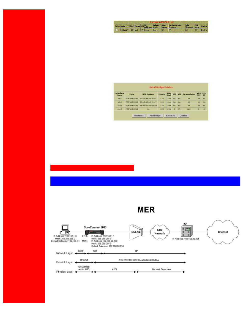 Setting up mer, Configuration example | USRobotics U.S. Robotics SureConnect ADSL Ethernet/USB Router User Manual | Page 199 / 256