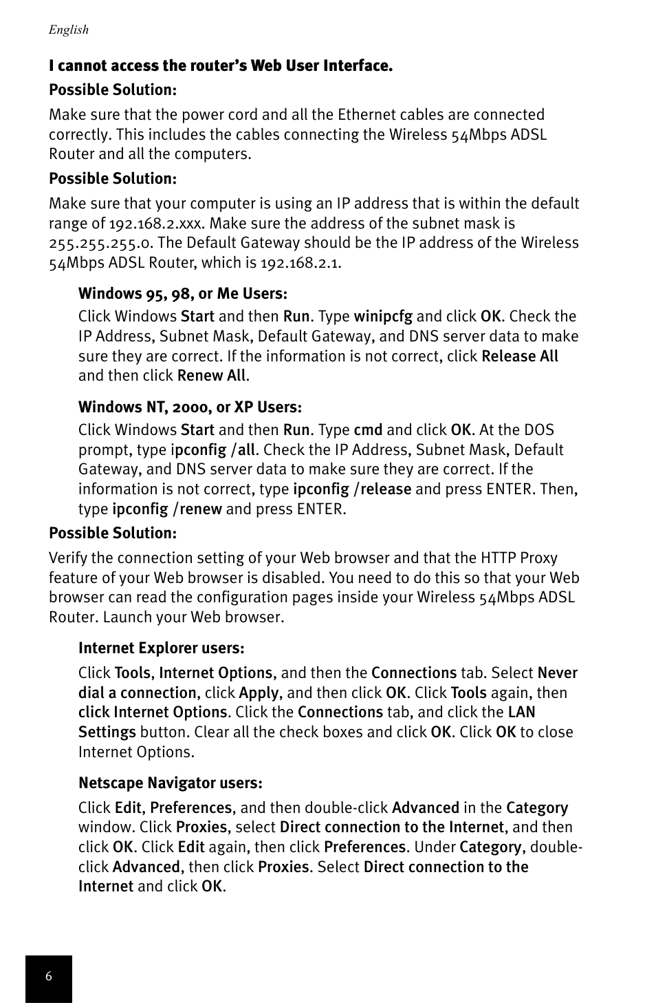 USRobotics Wireless 54Mbps ADSL Router User Manual | Page 10 / 76