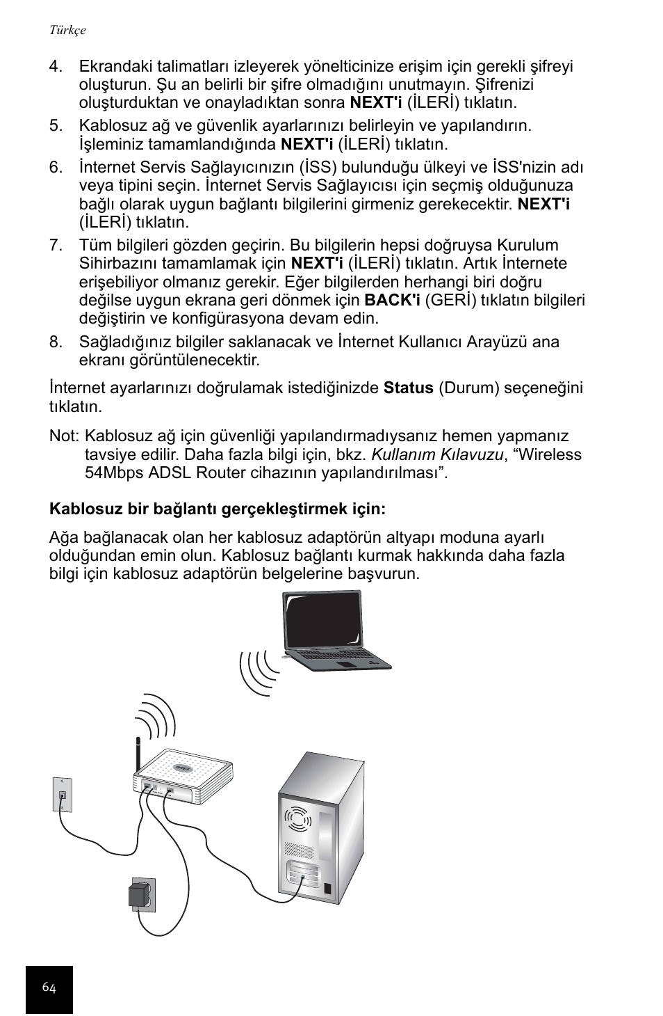 USRobotics Wireless 54Mbps ADSL Router User Manual | Page 68 / 76