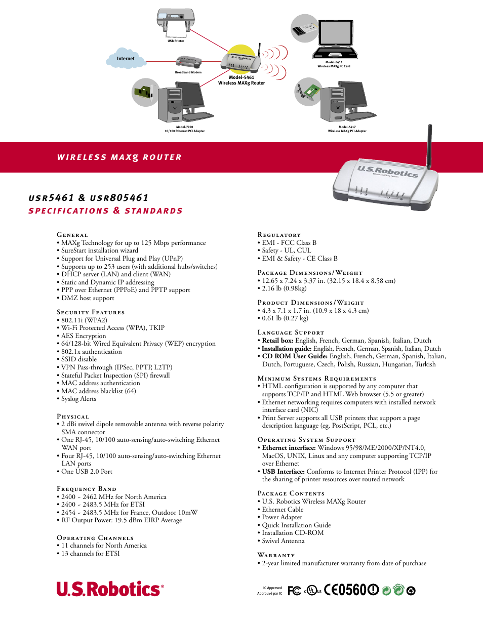 Router | USRobotics usr805461 User Manual | Page 2 / 2