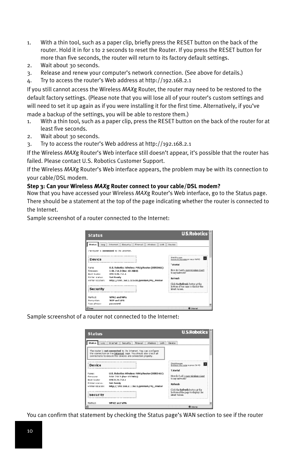 USRobotics MAXg User Manual | Page 14 / 90