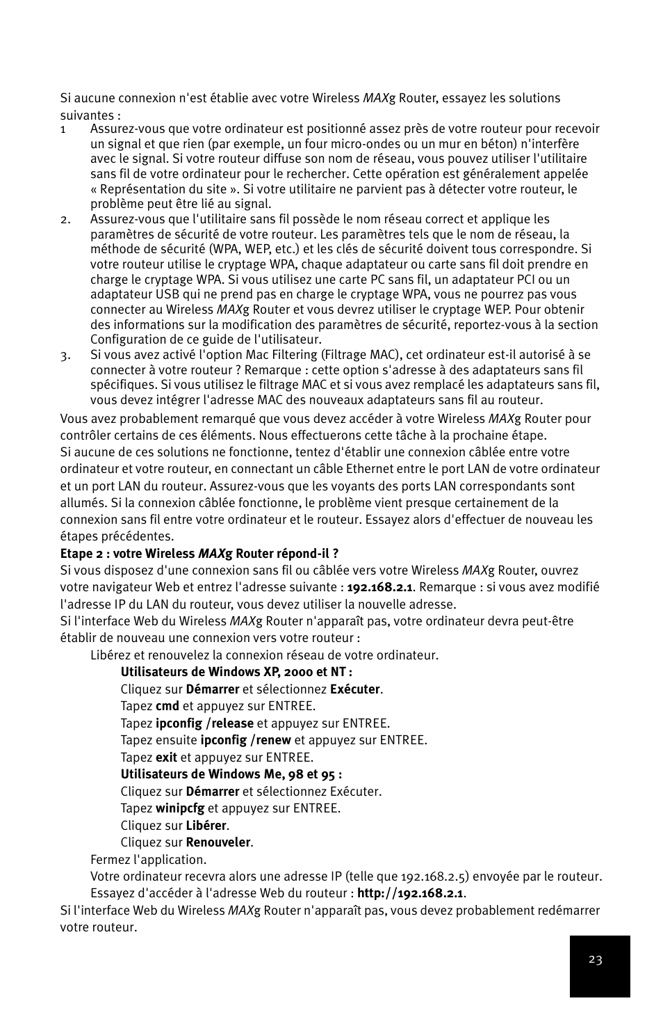 USRobotics MAXg User Manual | Page 27 / 90