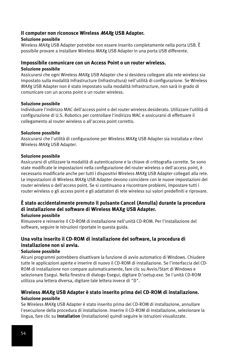 USRobotics MAXg User Manual | Page 58 / 90