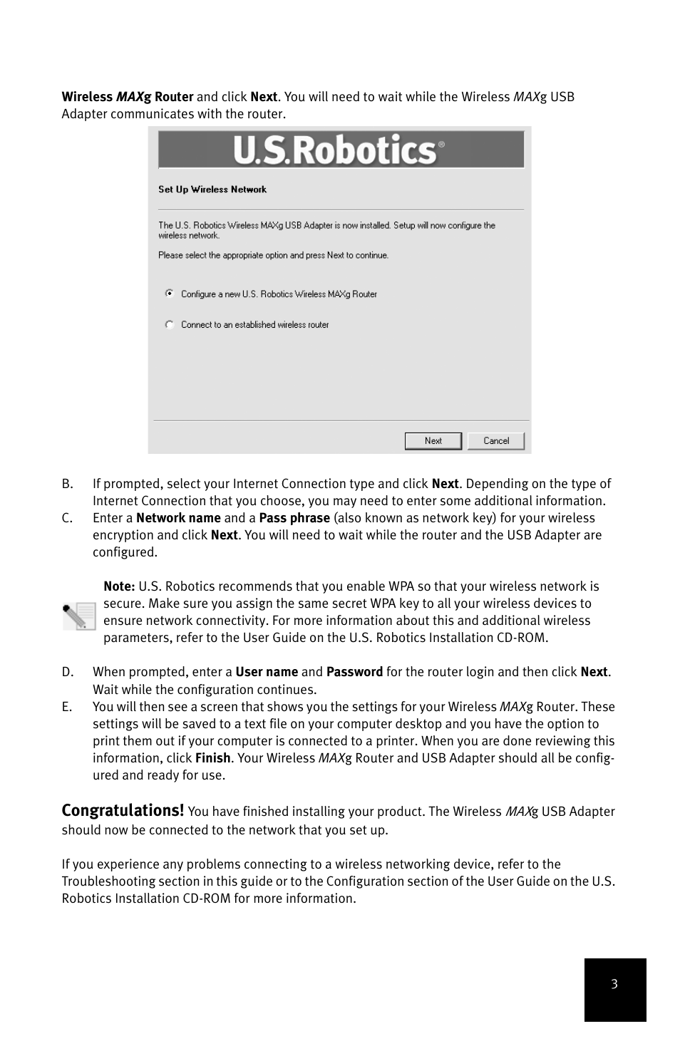 USRobotics MAXg User Manual | Page 7 / 90