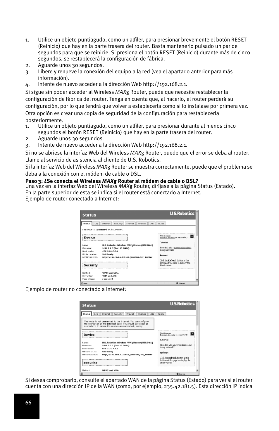 USRobotics MAXg User Manual | Page 70 / 90