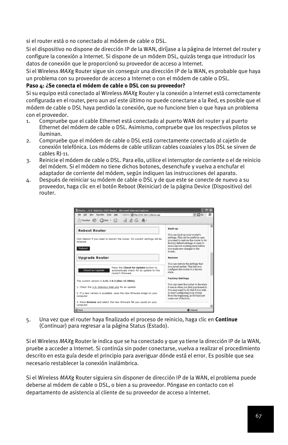 USRobotics MAXg User Manual | Page 71 / 90