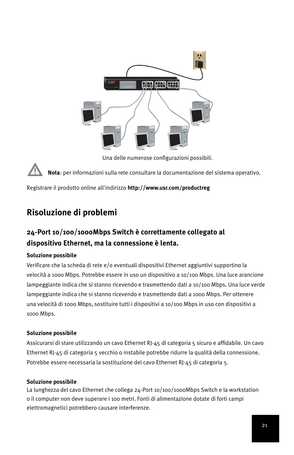 Risoluzione di problemi | USRobotics 7931 User Manual | Page 25 / 85
