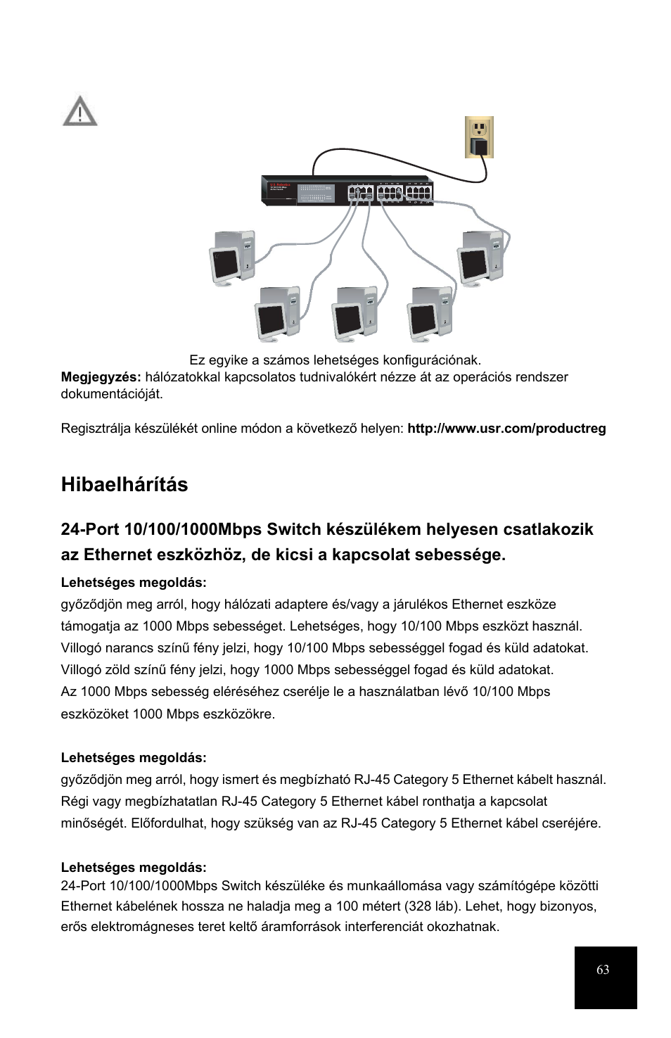 Hibaelhárítás | USRobotics 7931 User Manual | Page 67 / 85