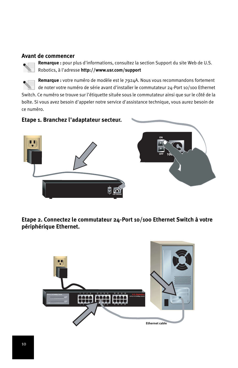 Avant de commencer | USRobotics 24-Port 10/100 User Manual | Page 14 / 78