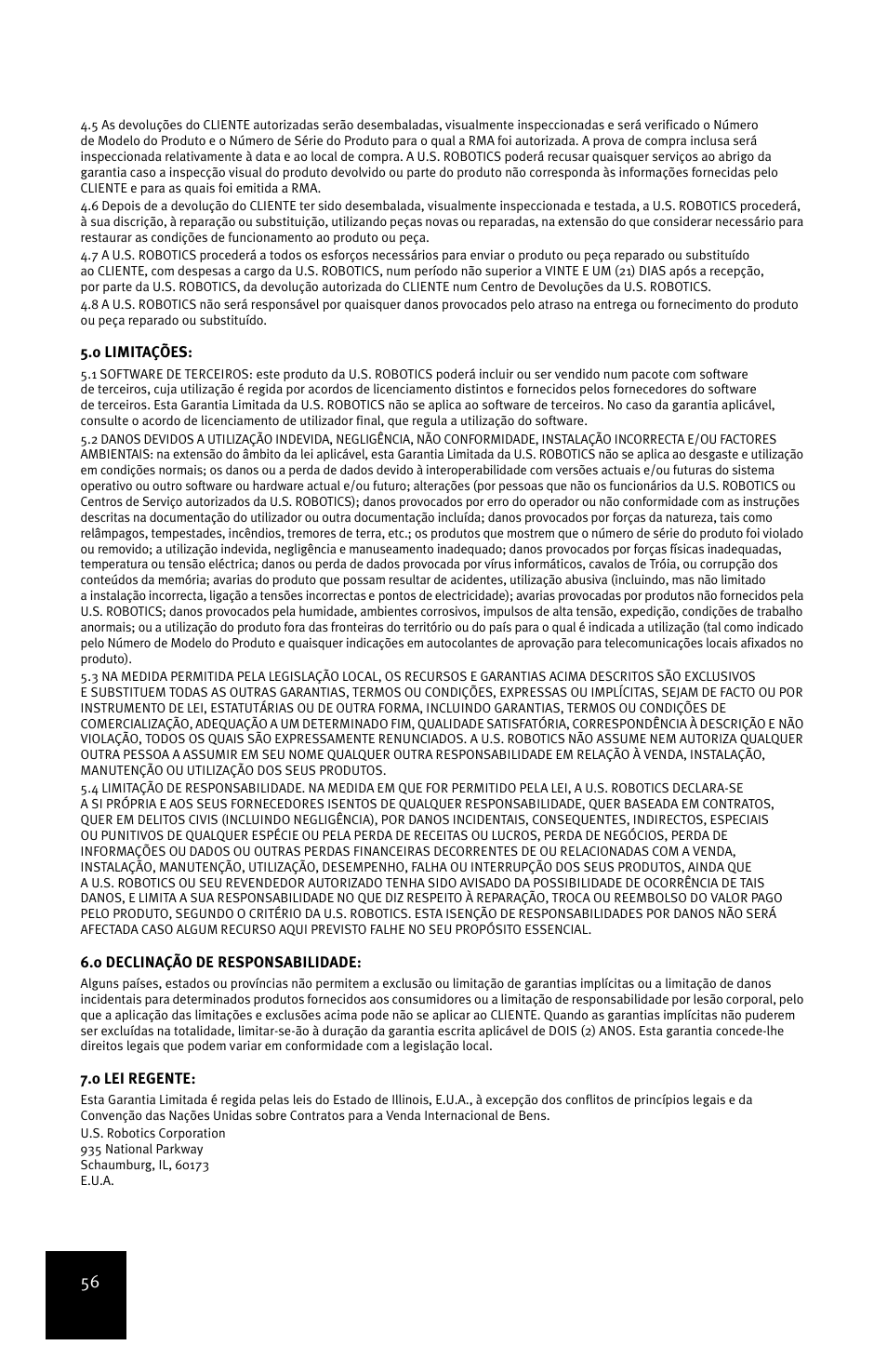 USRobotics 5-Port 10/100Mbps Ethernet Switch 7905A User Manual | Page 60 / 96