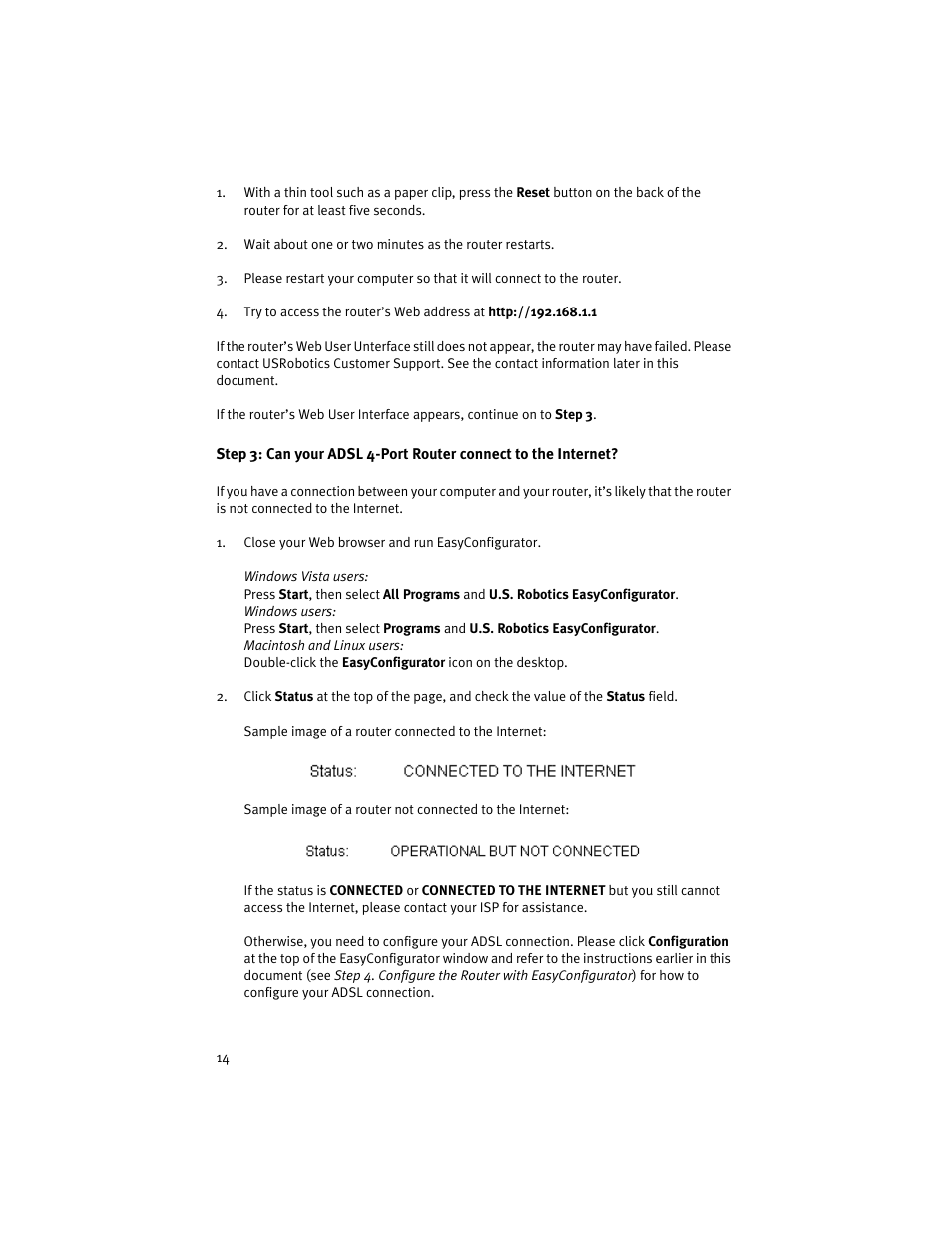 USRobotics ADSL 4-Port Router User Manual | Page 16 / 120