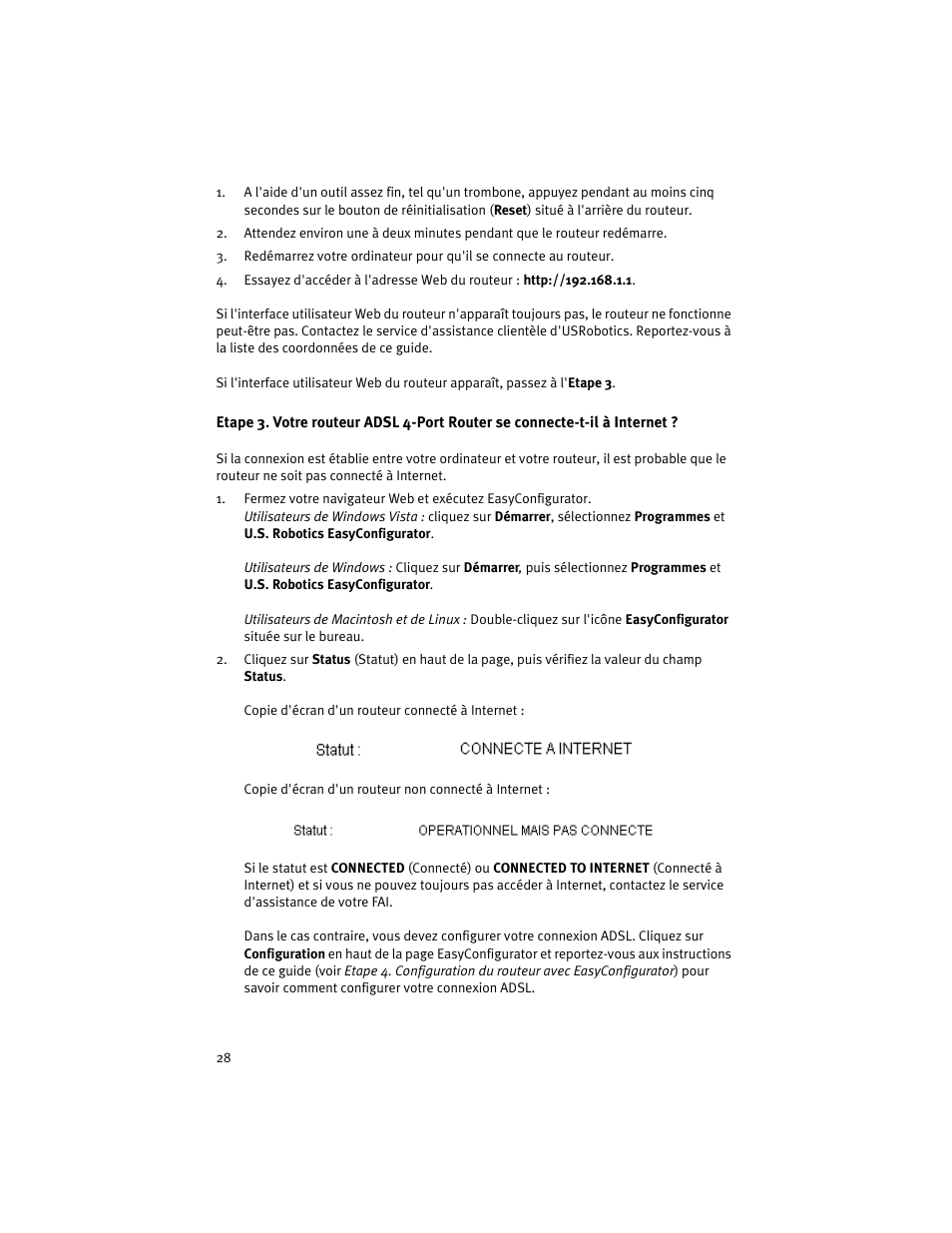 USRobotics ADSL 4-Port Router User Manual | Page 30 / 120