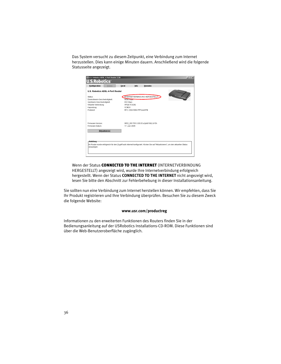 USRobotics ADSL 4-Port Router User Manual | Page 38 / 120