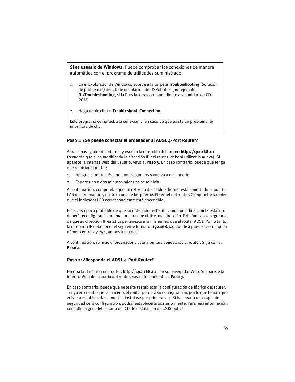 USRobotics ADSL 4-Port Router User Manual | Page 71 / 120