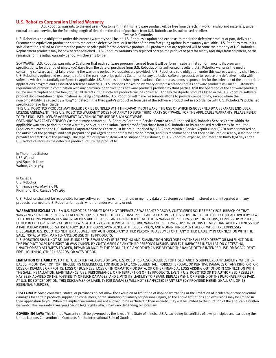 USRobotics USR7900 User Manual | Page 7 / 8
