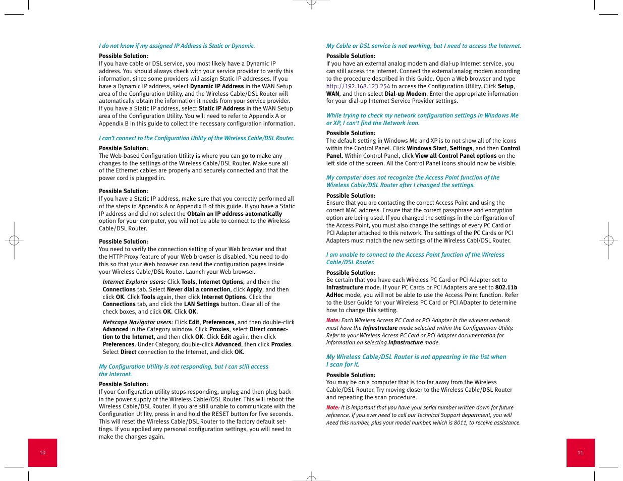 USRobotics Wireless Cable/DSL Router User Manual | Page 7 / 13