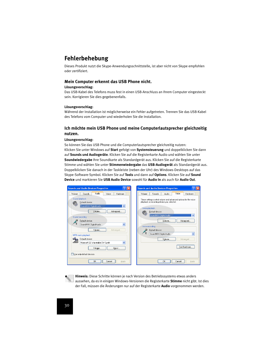 Fehlerbehebung | USRobotics USR9600 User Manual | Page 33 / 139