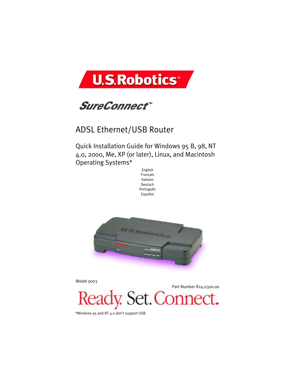 USRobotics 9003 User Manual | 182 pages