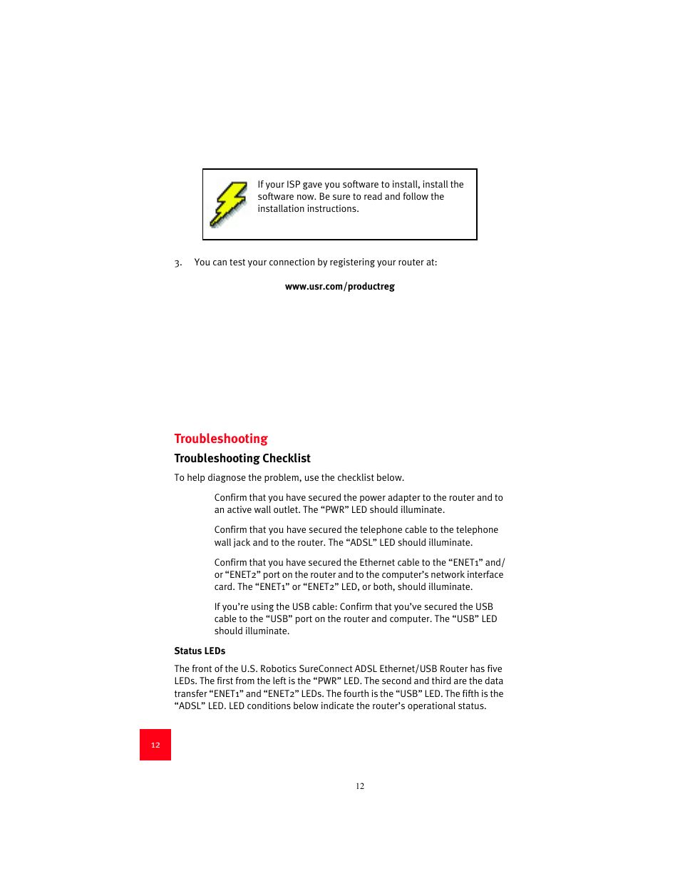 Troubleshooting | USRobotics 9003 User Manual | Page 16 / 182