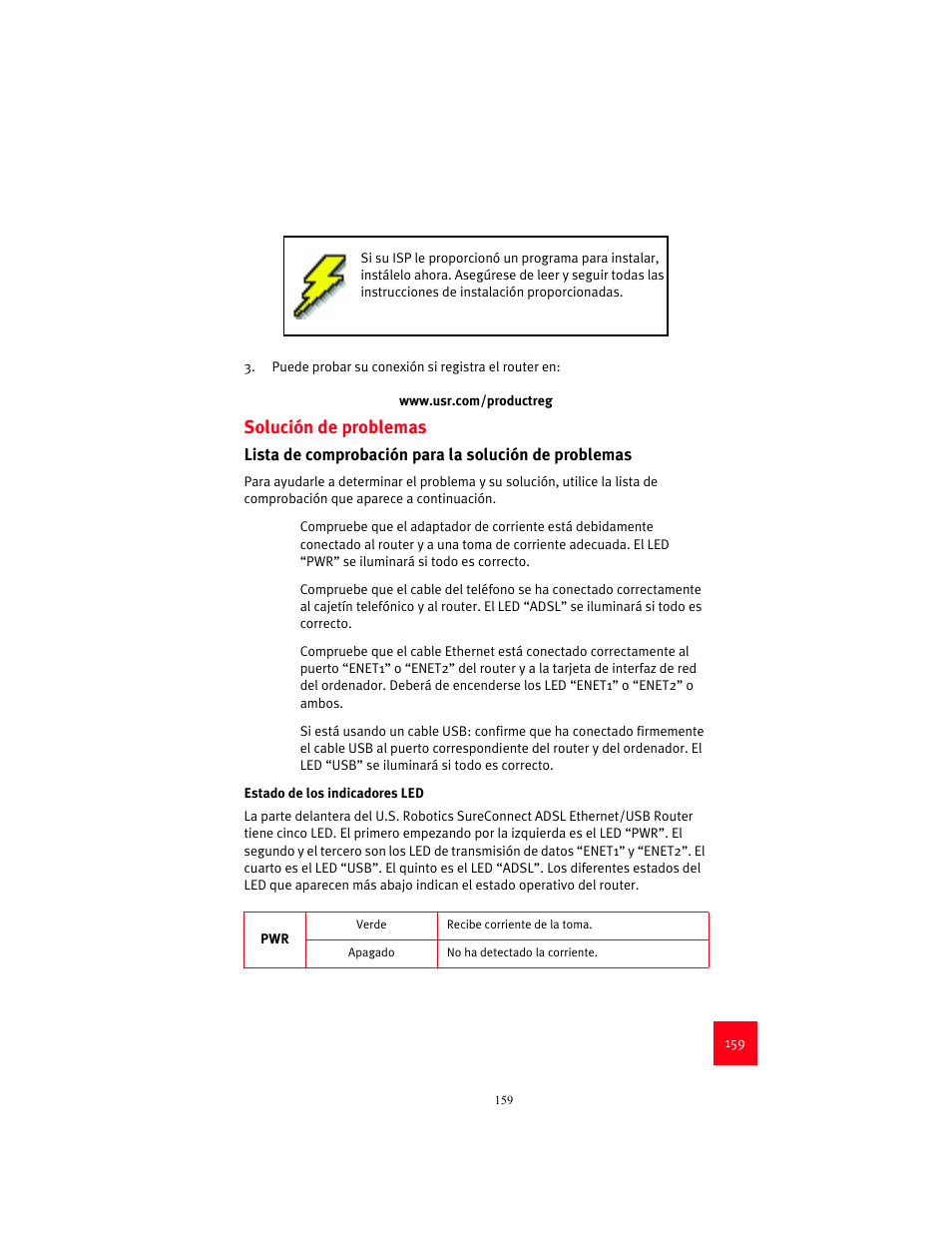 Solución de problemas | USRobotics 9003 User Manual | Page 163 / 182